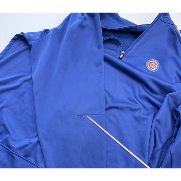 Chicago Cubs Cutter & Buck Quarter Zip Pullover Mens Size XXL‎ Blue Stretch - Picture 7 of 11